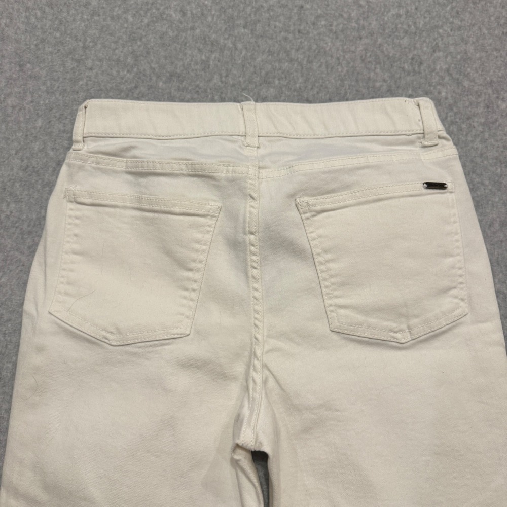 NWT Matilda Jane Womens White Floral Cuffed Denim Jeans Size 8 Straight Leg - Picture 9 of 12